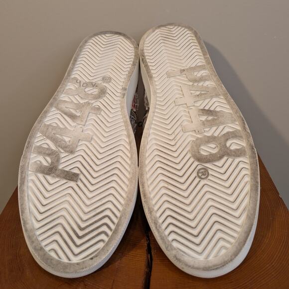 P448 High Top Sneaker RARE Snake-Embossed Floral Print Zip- Size 41/10.5 - Picture 10 of 14